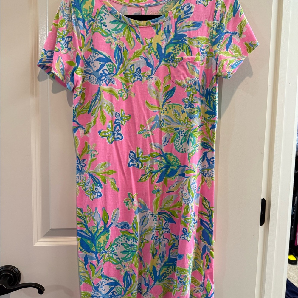 Lilly Pulitzer Pink and Blue Paisley Top